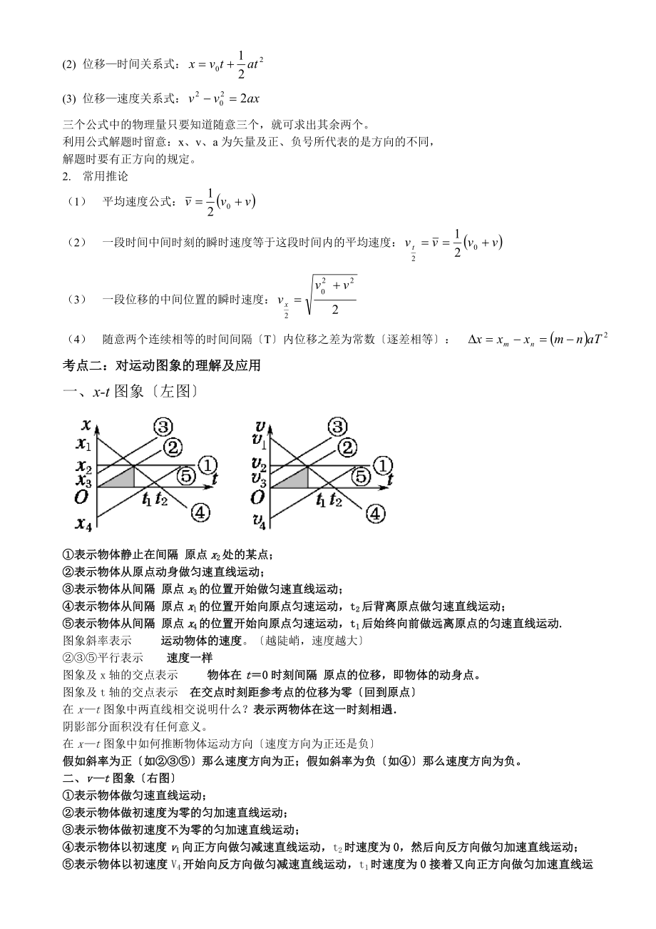 高中物理必修一第一章知识点梳理.docx_第2页