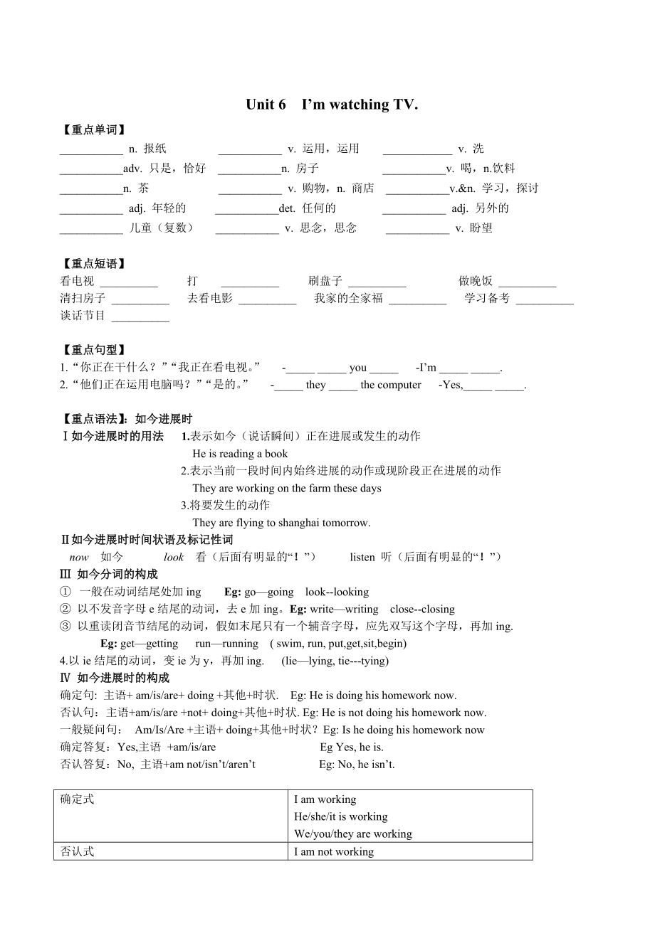 新版人教版七年级英语下册第六单元教案.docx_第1页