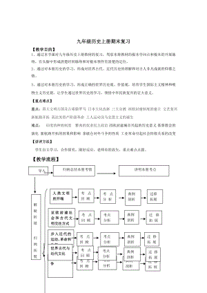 九年级历史上册期末复习教案1.docx