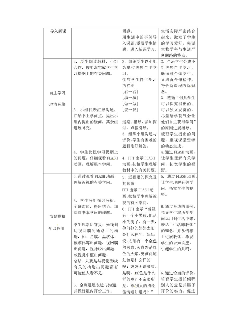 七年级生物下册 61 人体对外界环境的感知教案 新人教版.docx_第2页