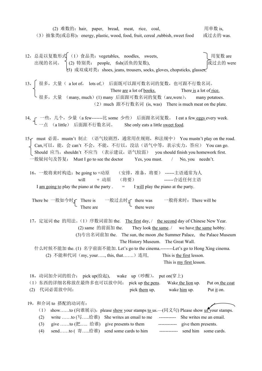 苏教版六年级英语期末复习资料.docx_第2页