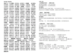 小学语文四年级下册复习资料.docx