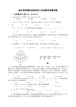 七年级数学竞赛试题及答案1.docx