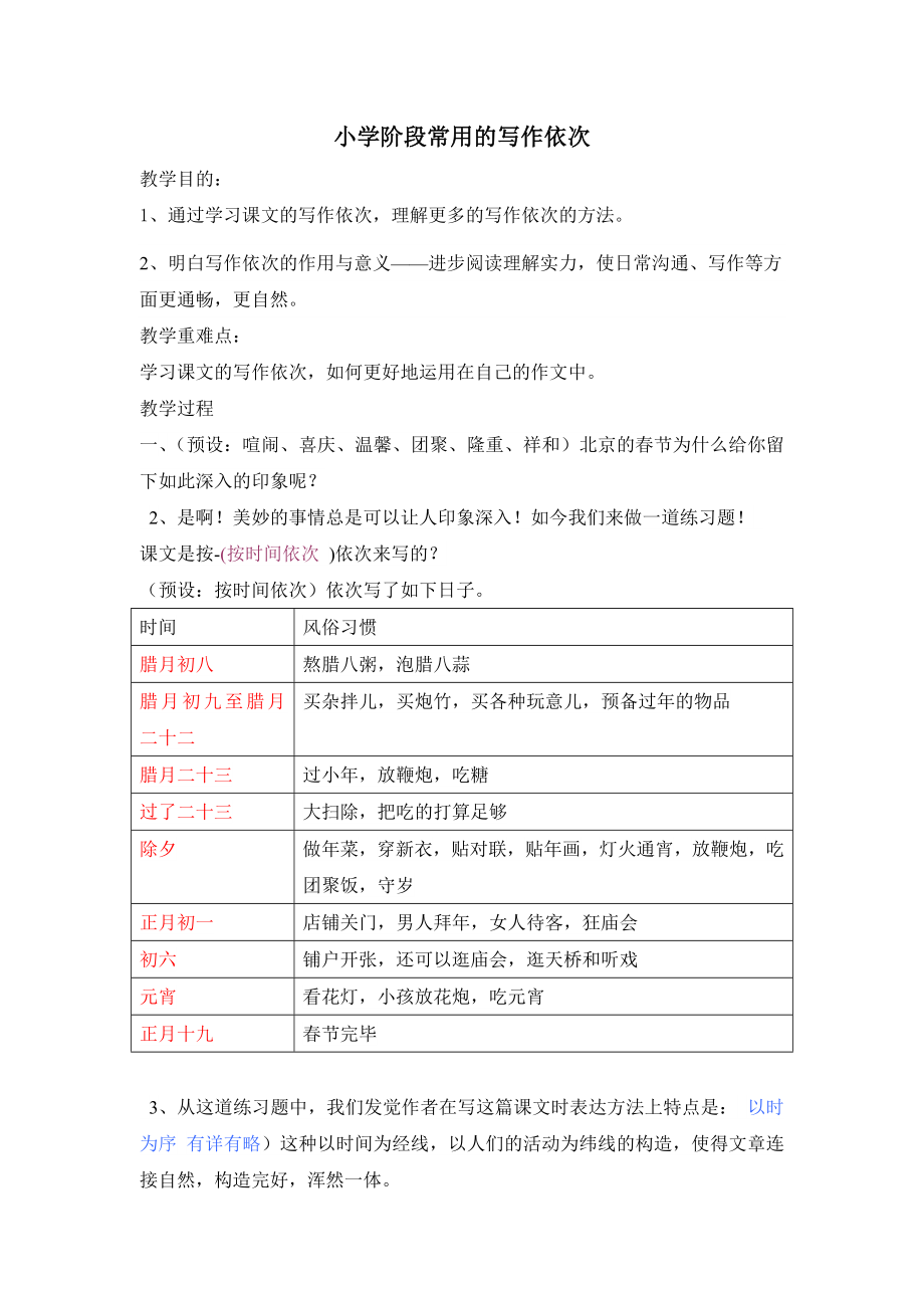 小学阶段常用的写作顺序教案.docx_第1页