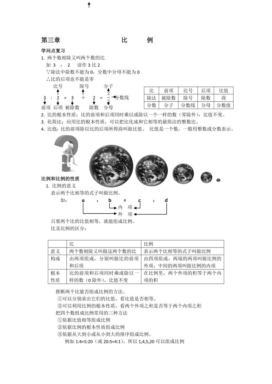 六年级数学下第三章比例讲义习题.docx_第1页