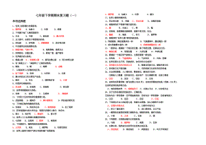 七年级地理下学期期末复习资料选择及填空.docx