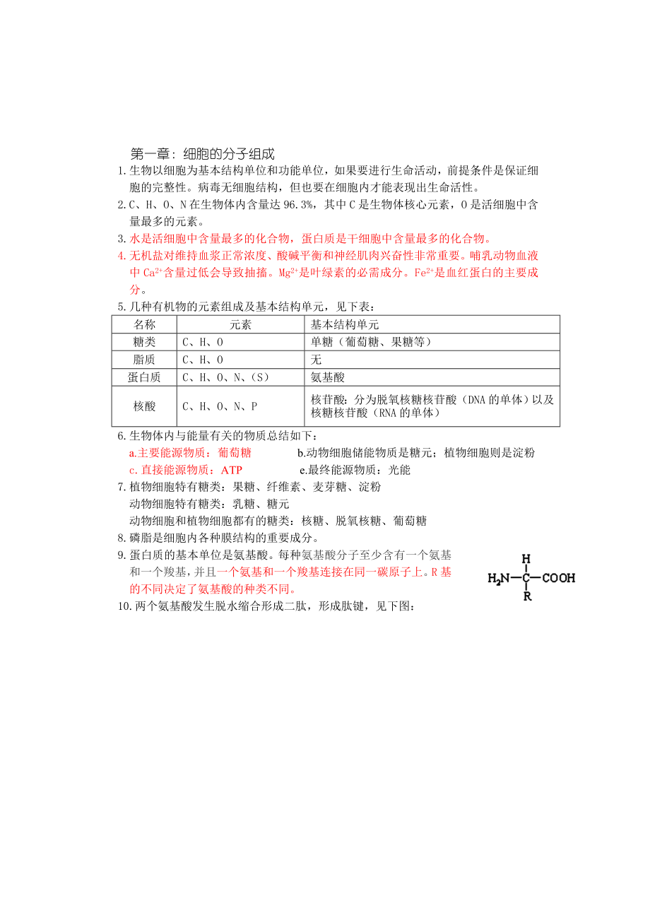 浙科版高中生物必修一整理归纳.doc_第1页