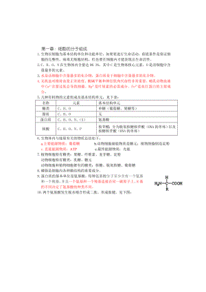 浙科版高中生物必修一整理归纳.doc