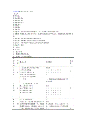 小学体育水平三篮球单元教案.docx