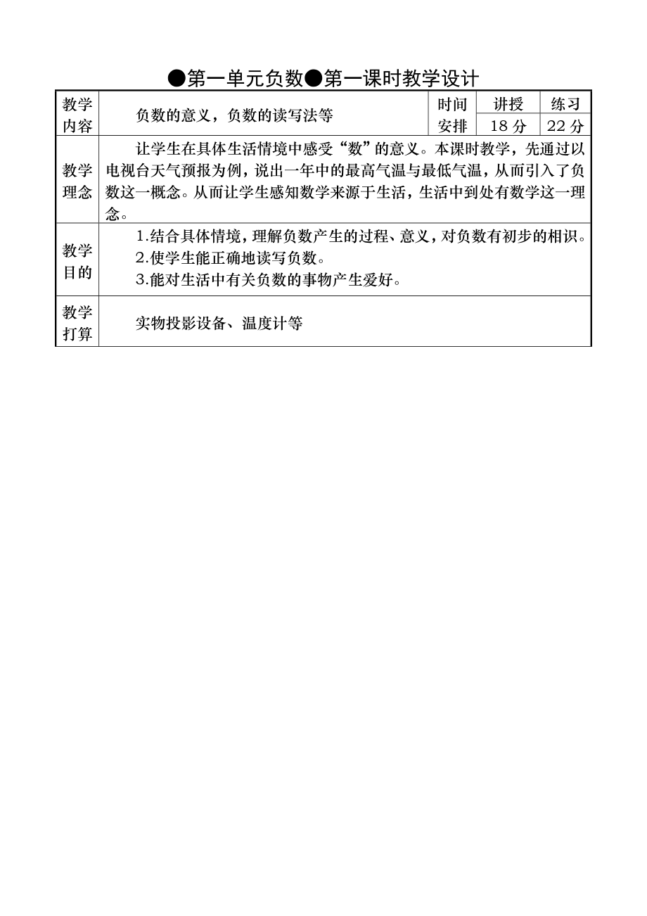 精品人教版小学数学六年级下册整册教案第十二册表格式.docx_第1页