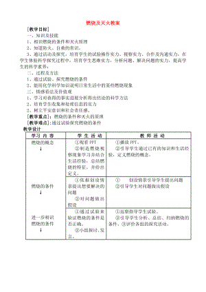 年级化学-燃烧与灭火教案.docx