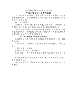 苏州大学高等教育自学考试主考专业.docx