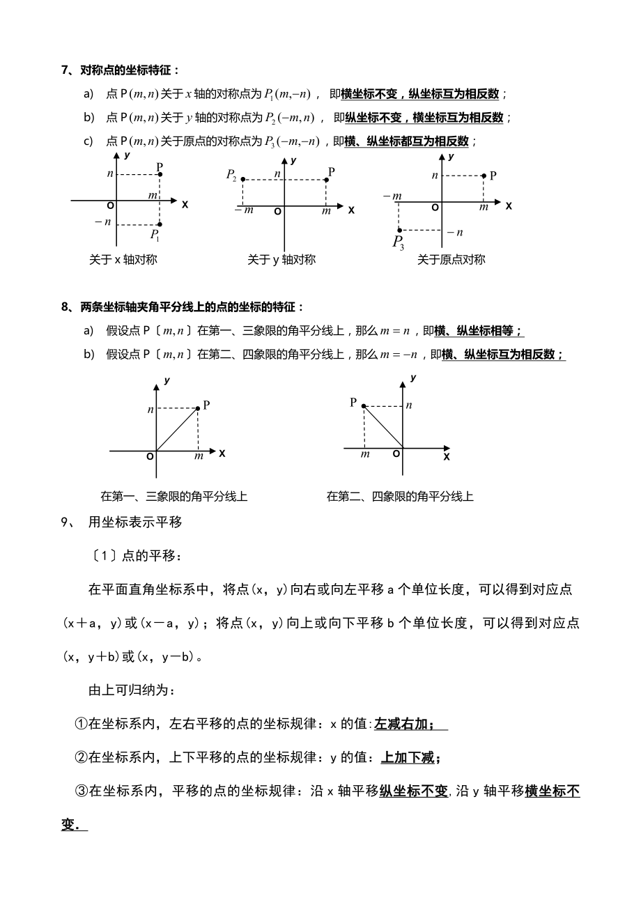 平面直角坐标系知识点归纳[3].docx_第2页