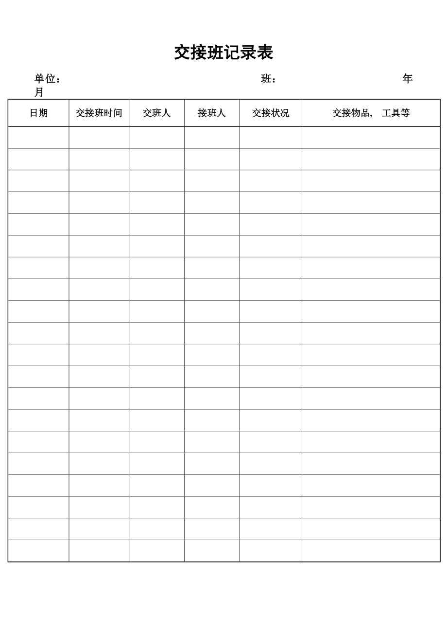 物业管理工程部全套表格.docx_第1页