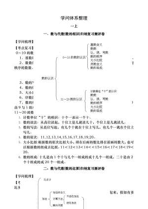 小学数学知识体系整理按年级整理.docx