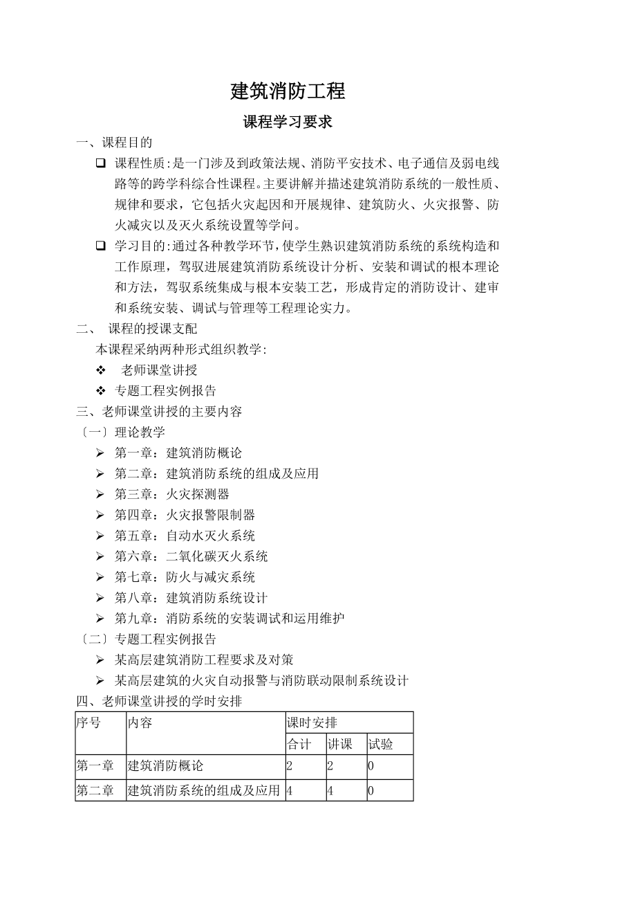 建筑消防工程教案.docx_第1页