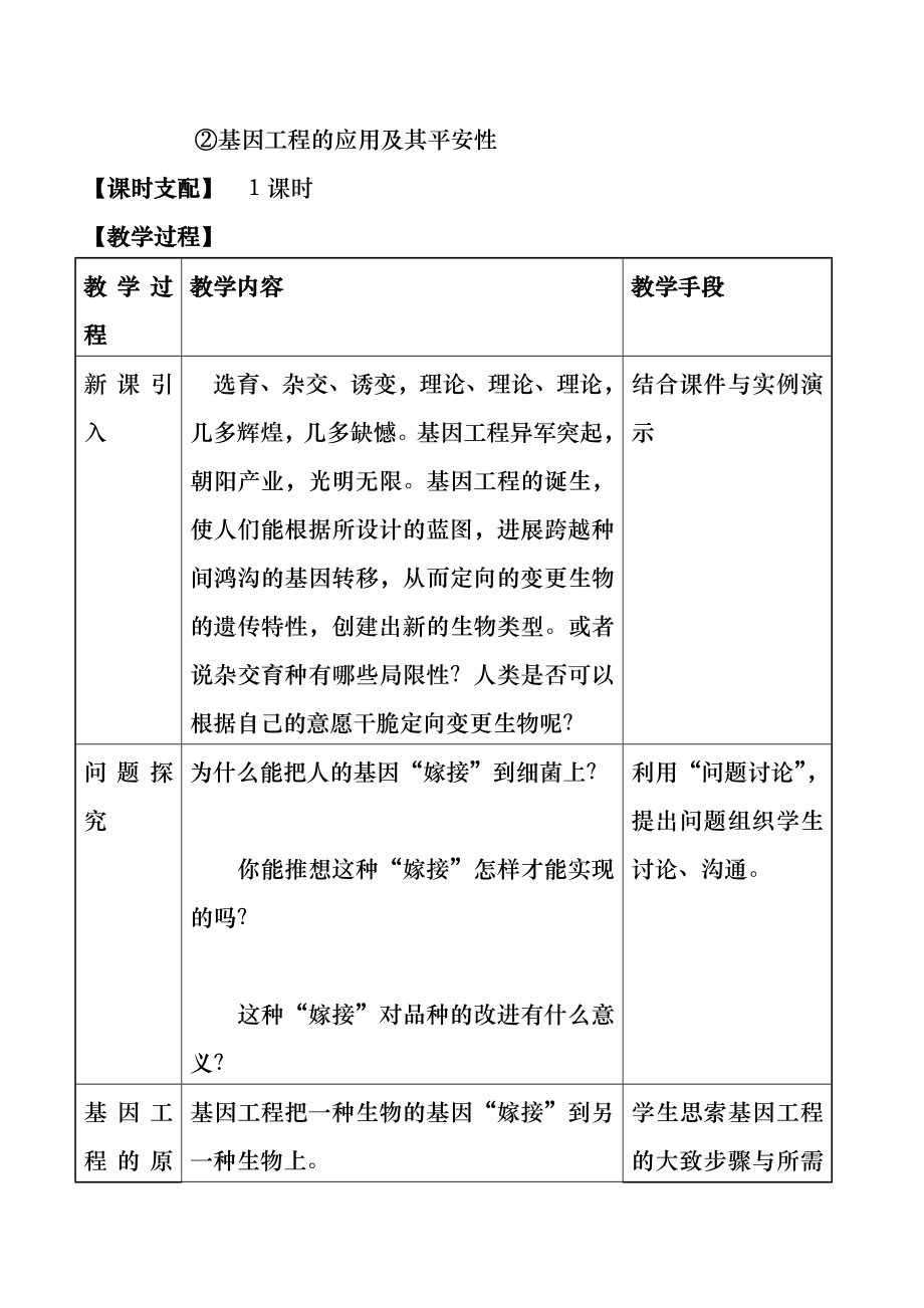 基因工程及其应用教案{公开课).docx_第2页