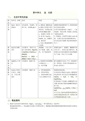 人教版初三化学-盐和化肥-知识点总结.doc