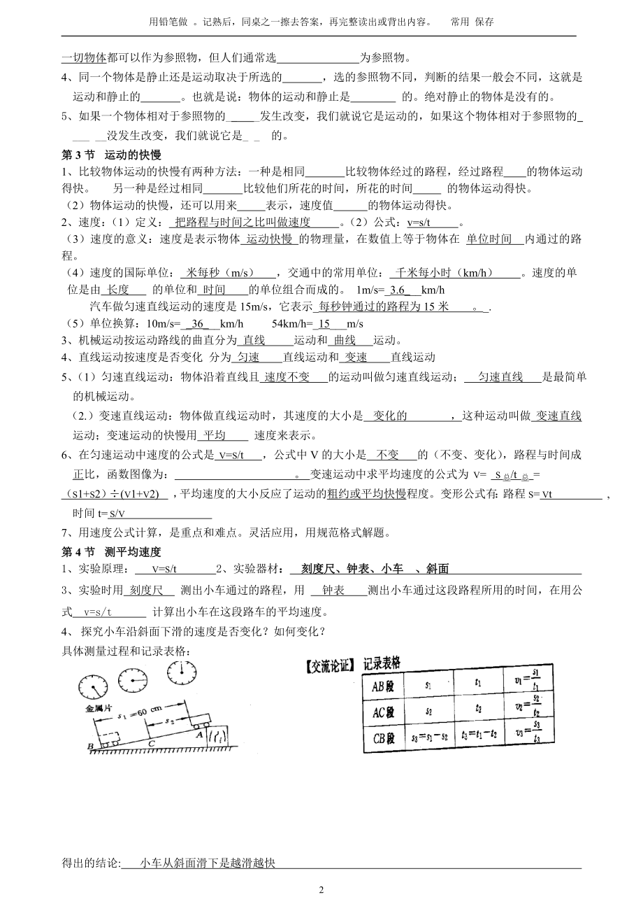 新人教版八年级上册物理知识点梳理与过手.doc_第2页