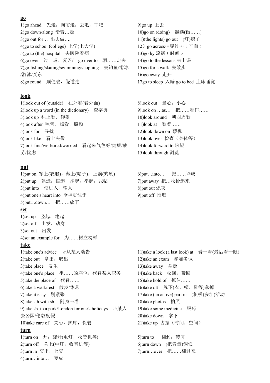 中考英语常用短语总结（精品）.doc_第2页