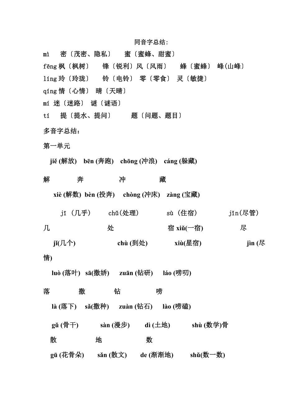 小学二年级下学期全册语文知识点归纳总结.docx_第1页