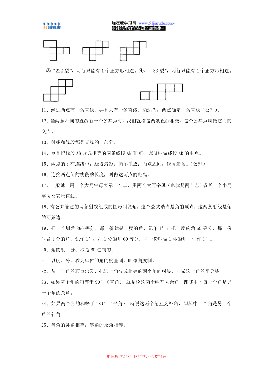 七年级上册数学《图形初步认识》知识点整理.doc_第2页