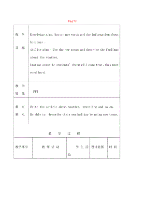 七年级英语下册Unit7ItsrainingSectionB2a2c教案人教新目标版.docx