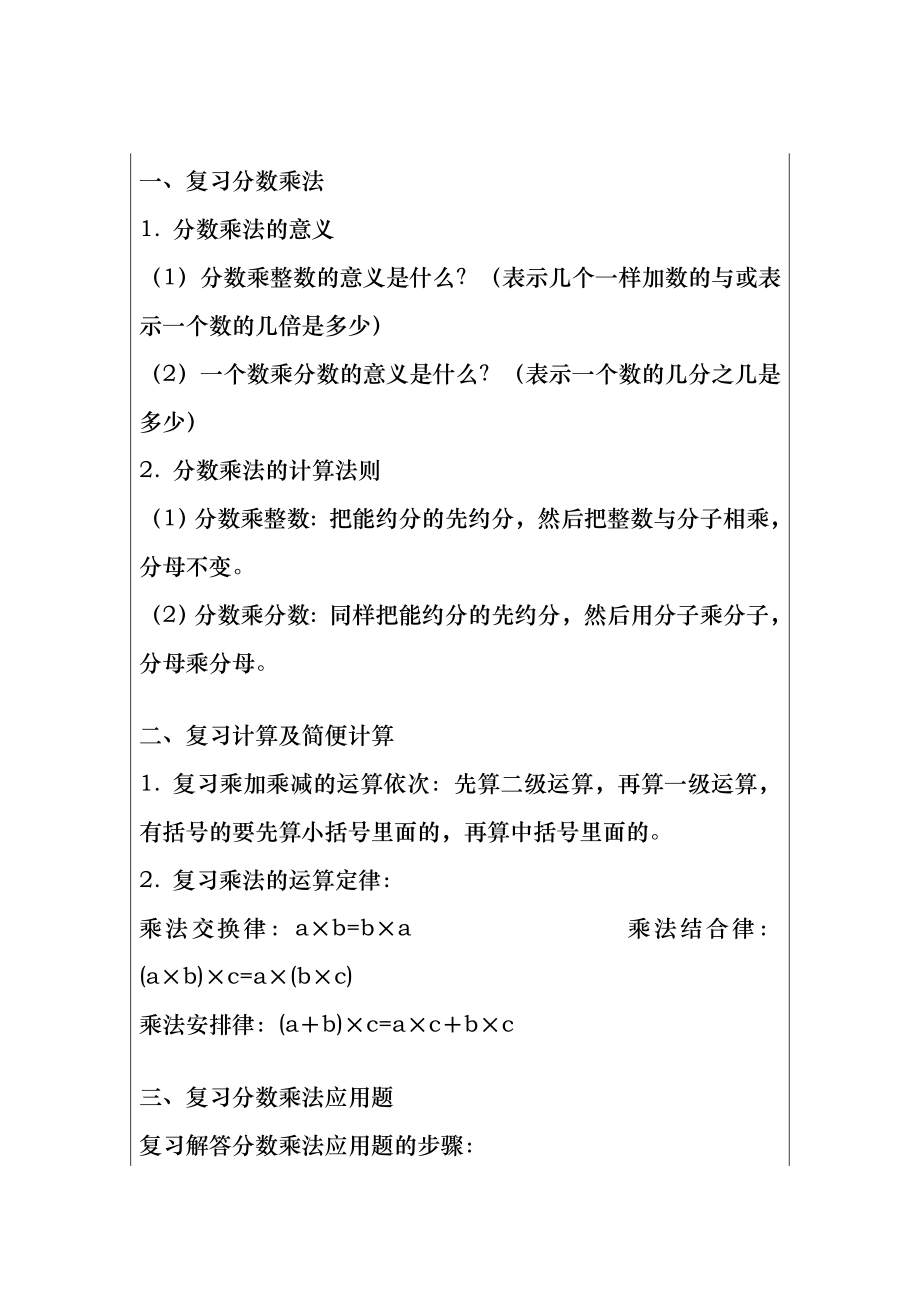 六年级上分数乘除法复习教案.docx_第2页