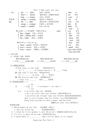 小学六年级英语下册知识点归纳及练习1.docx