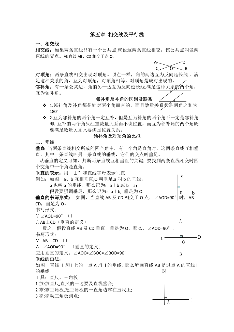 七年级下册数学知识点总结人教版.docx_第1页