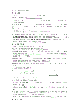 八年级物理下册第九章十章知识点填空打印.docx