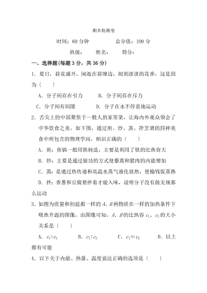 九年级物理期末检测卷及答案.docx