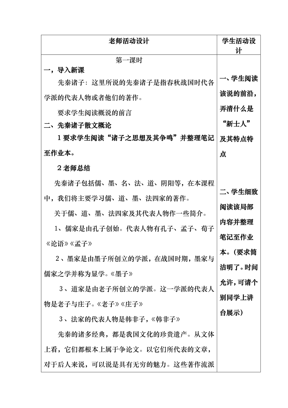 先秦诸子散文选读教案正式版.docx_第2页