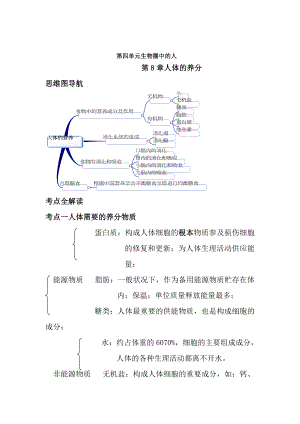 七年级生物知识点思维导图.docx