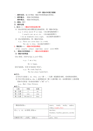 小学一般现在时教案.docx