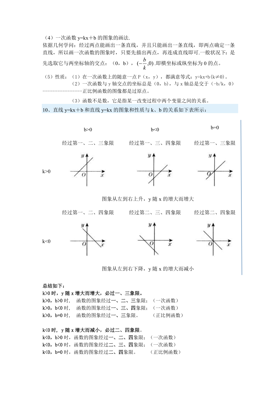 新人教版八年级下册数学第十九章一次函数知识点总结1.docx_第2页