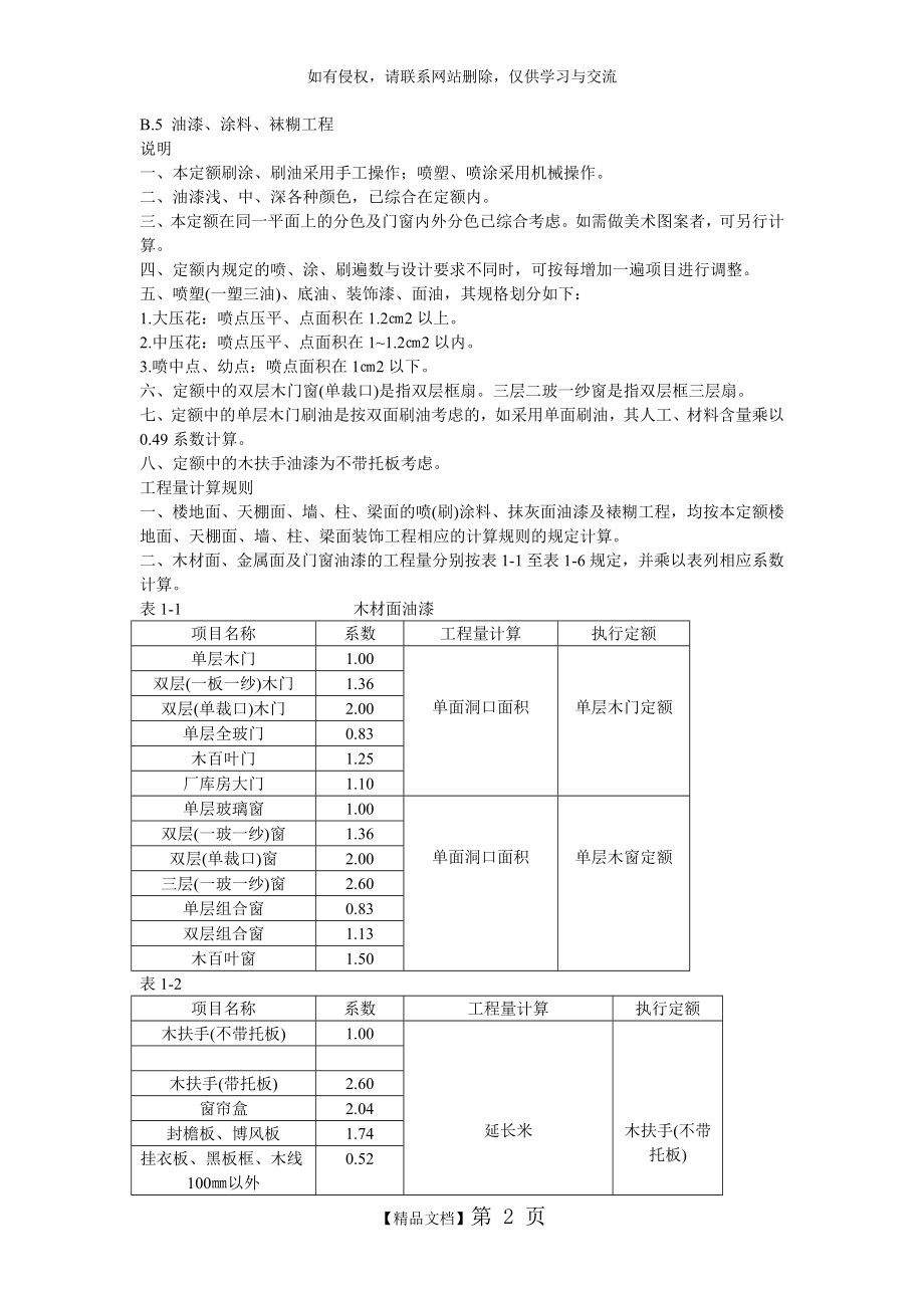 B.5 油漆、涂料、袜糊工程.doc_第2页