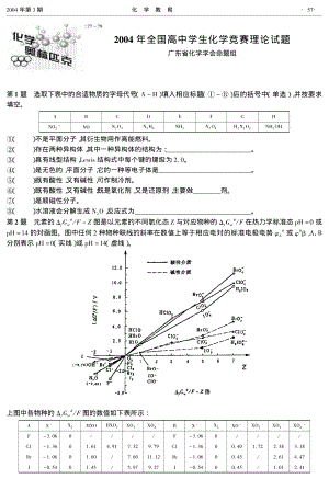 2004年全国高中学生化学竞赛理论试题.pdf