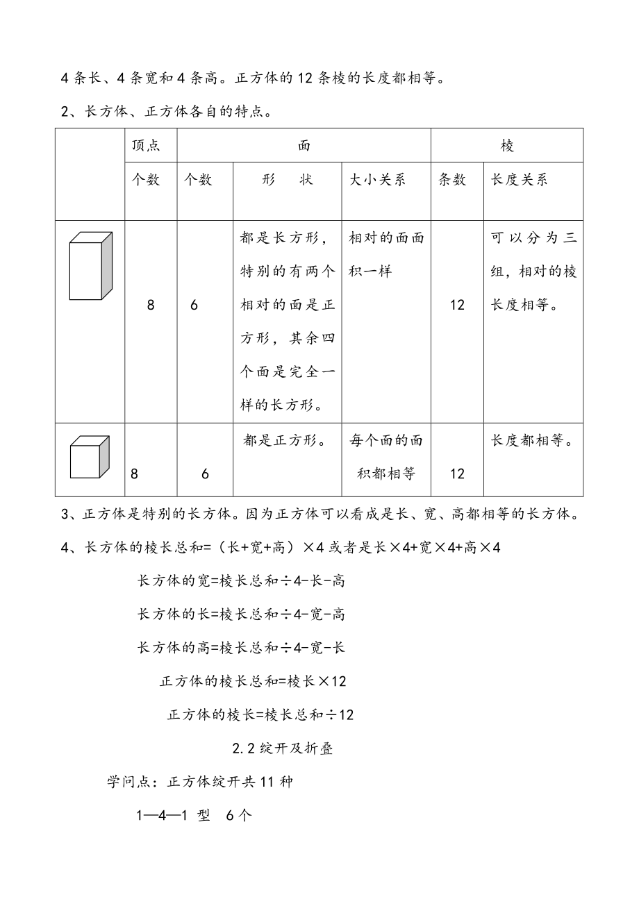 新北师大版五年级下册数学期末知识点归纳1.docx_第2页