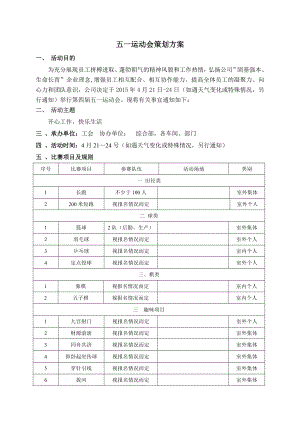 五一运动会策划方案.doc