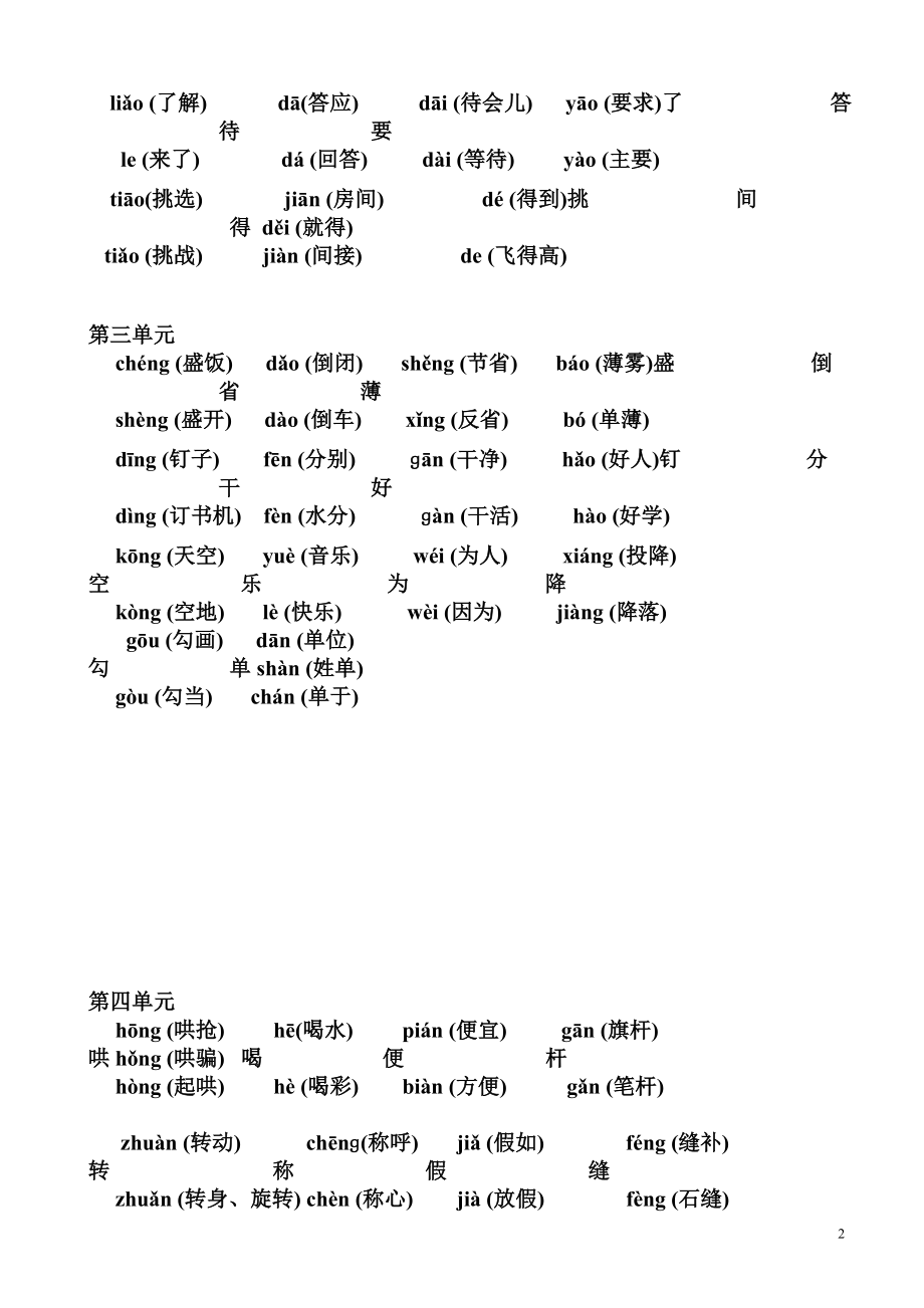 小学二年级下学期期末全册语文知识点归纳总结.doc_第2页