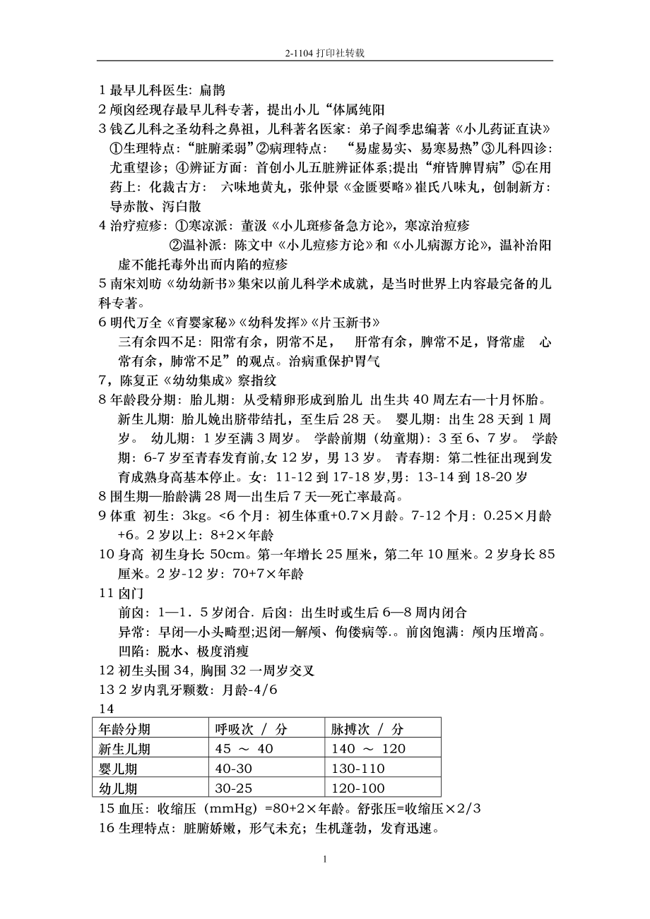 中西医结合儿科学复习材料.docx_第1页