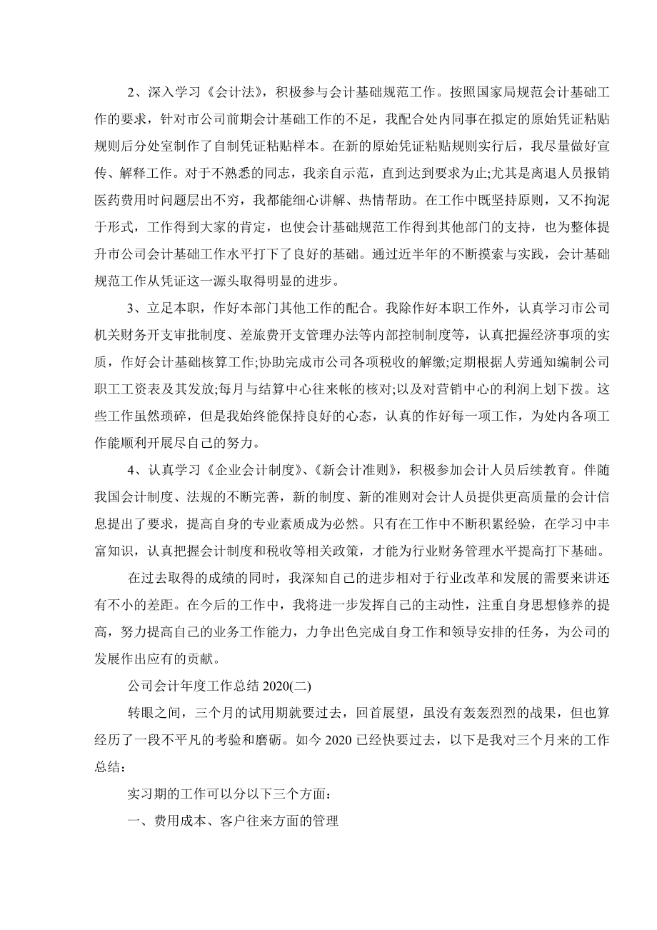 公司会计年度工作总结2020.doc_第2页