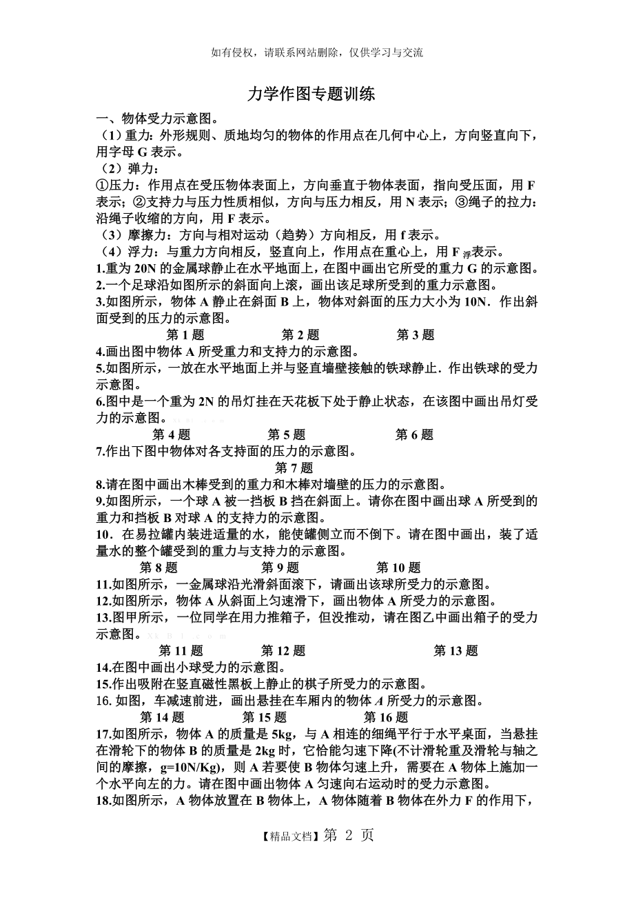 八年级物理下册作图专题训练.doc_第2页