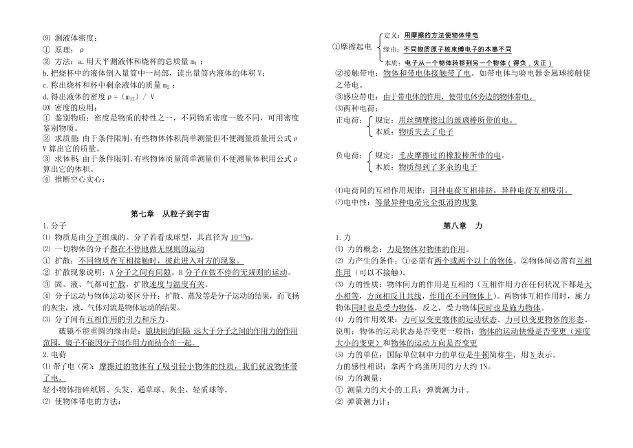 苏科版八年级物理下册知识点梳理1.docx_第2页