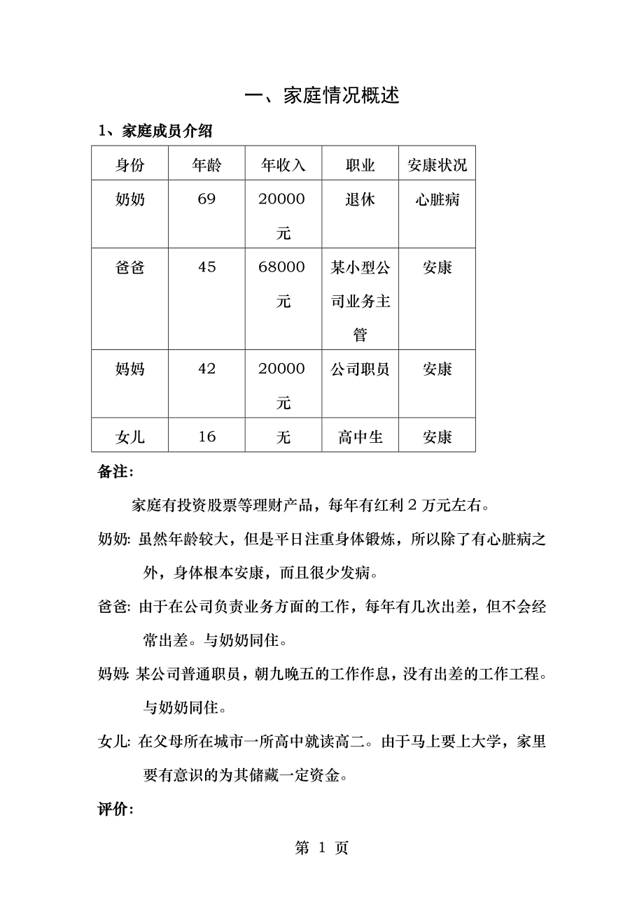 保险学课程设计.doc_第1页