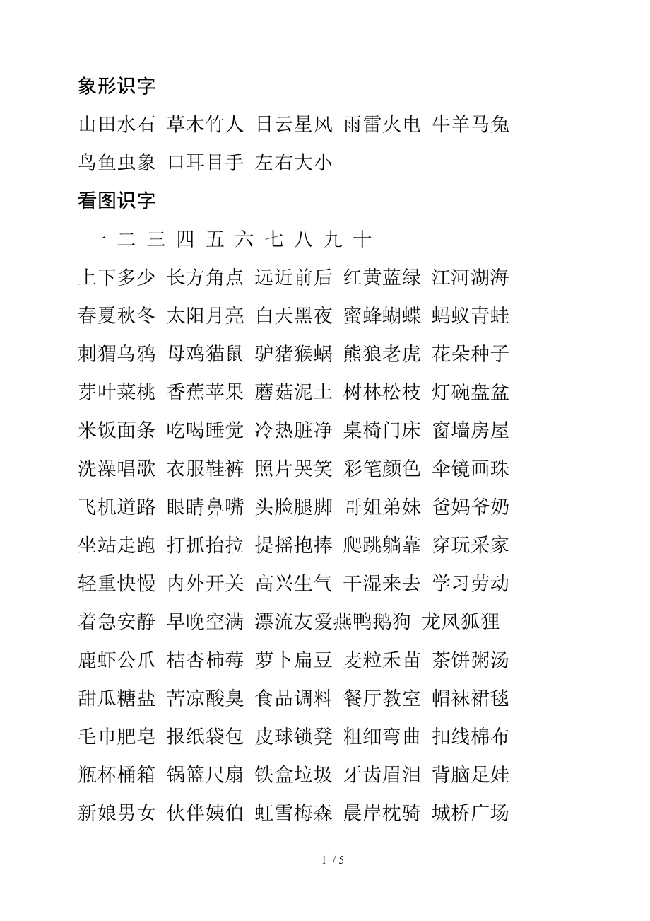 儿童常用字快速认字表.docx_第1页