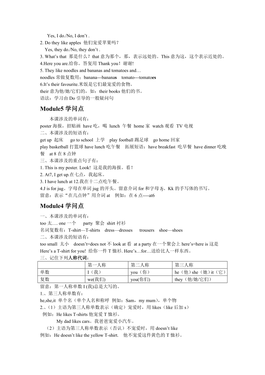 英语外研版二年级上册知识点1.docx_第2页