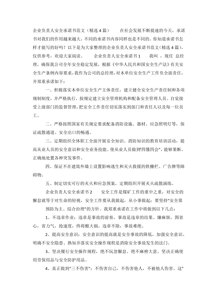 企业负责人安全承诺书.doc_第2页