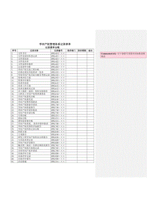 知识产权贯标记录清单模板.docx